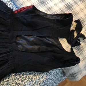 Forever 21 Dresses - Red and Black Embroidered Dress Forever 21 Dresses - Red and Black Embroidered Dress